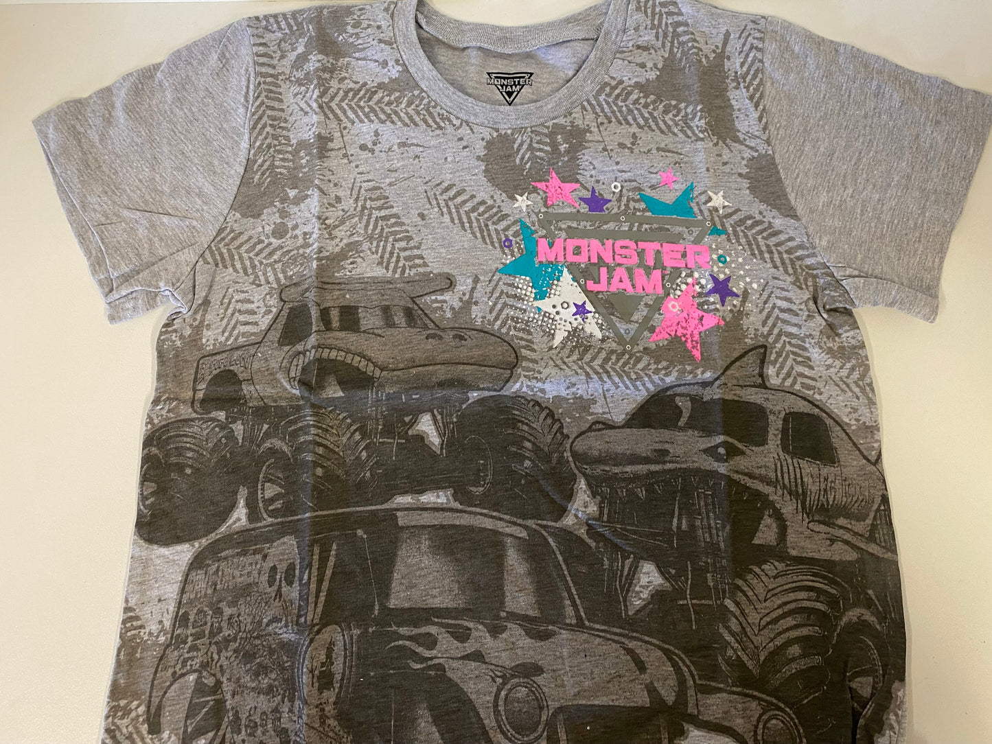 Monster Jam, T-Shirt (Grey, Cotton)