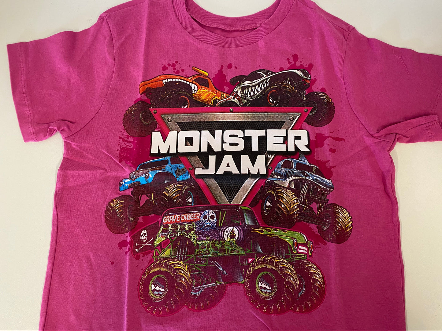 Monster Jam ,T-Shirt (Pink, Cotton)