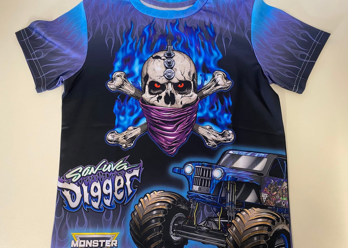 Son-Uva Digger, T-Shirt (black/blue, 100% Polyester)