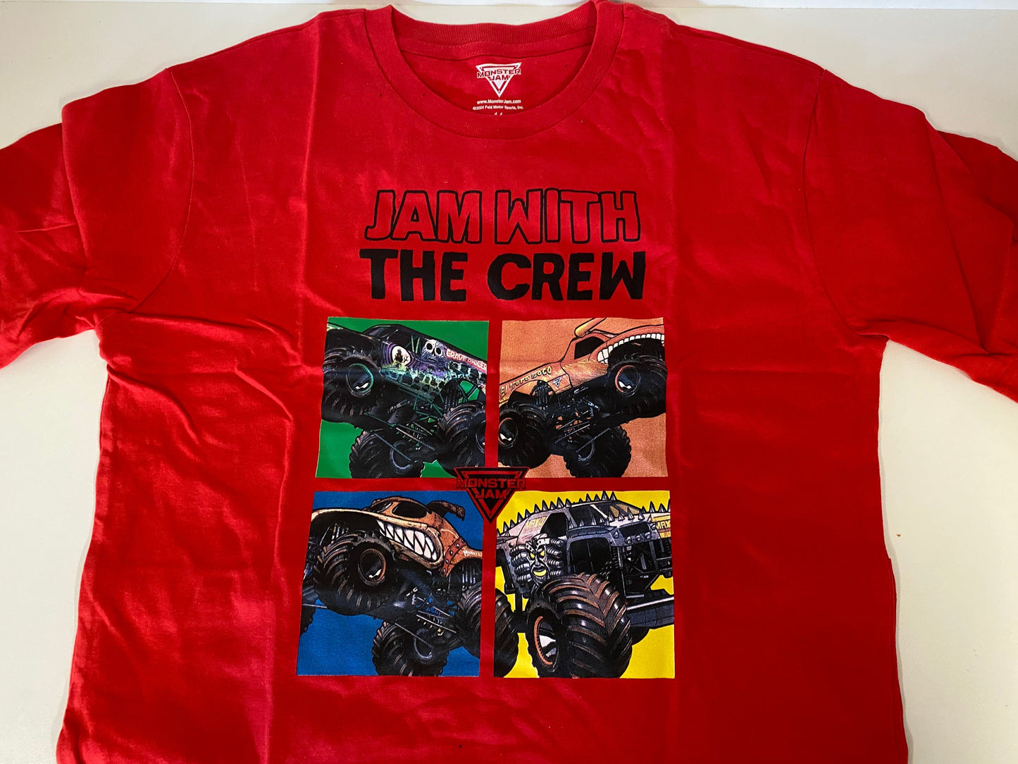 Monster Jam, Jam With The Crew, T-Shirt (Red, Cotton)