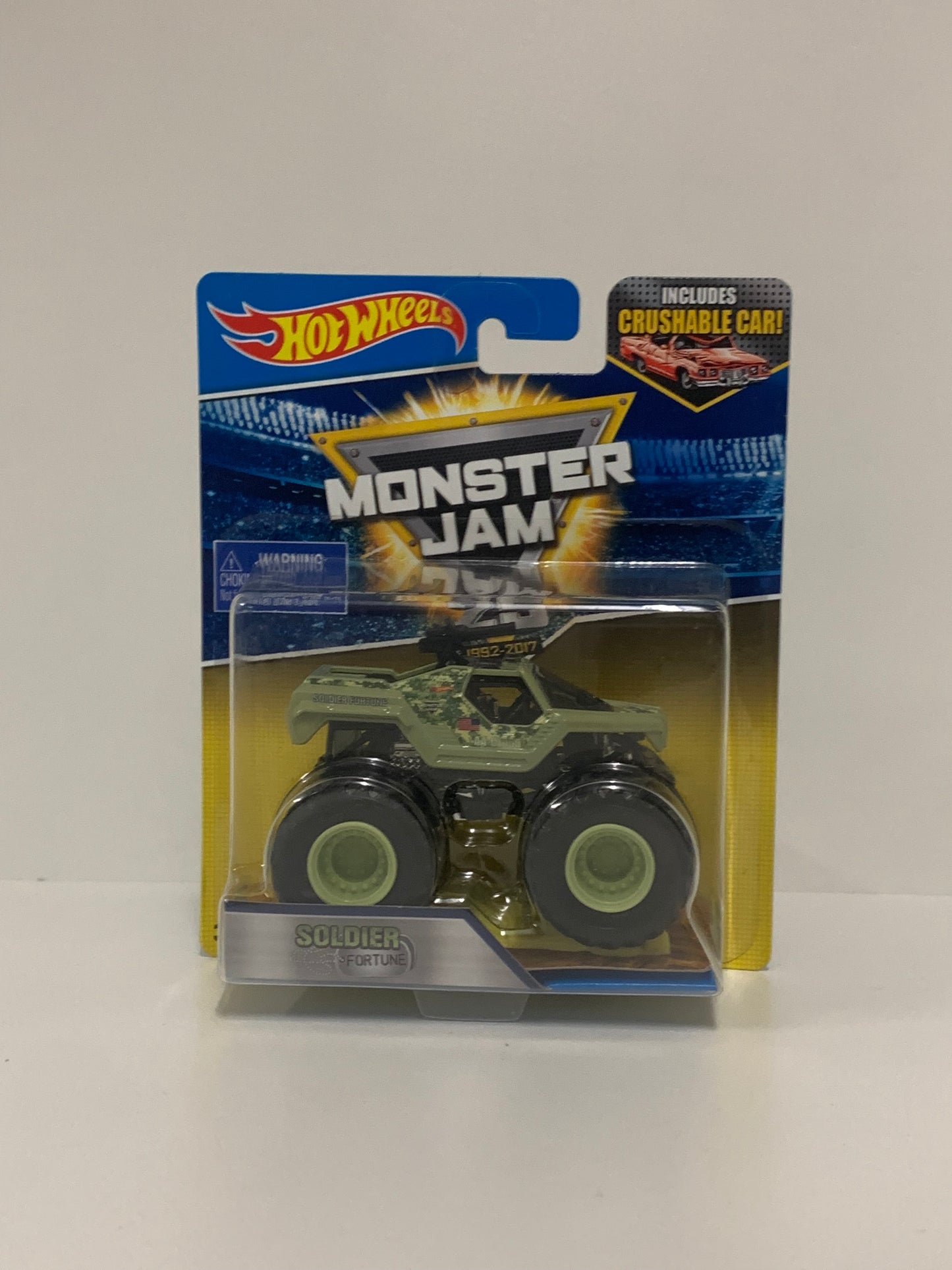 Soldier Fortune w/ Crushable Car & Gun On Roof, Hot Wheels/Monster Jam