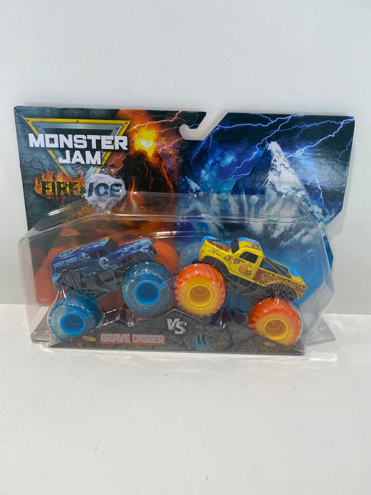Grave Digger & Whiplash, Fire And Ice Split, Double Pack 1:64