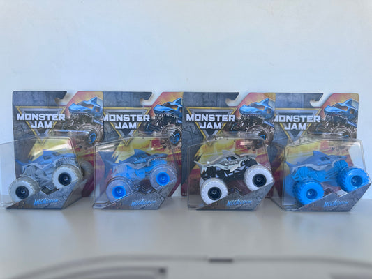 Megalodon, 4 Pack (includes 4 trucks) , Series 1, 1:64