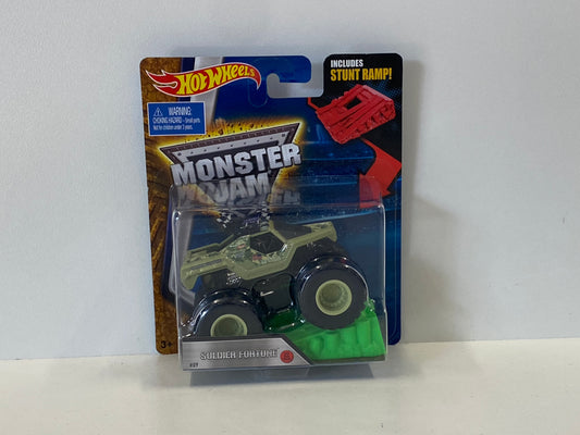 Soldier Fortune  w/ Stunt ramp & Gun On Roof, Hot Wheels/Monster Jam