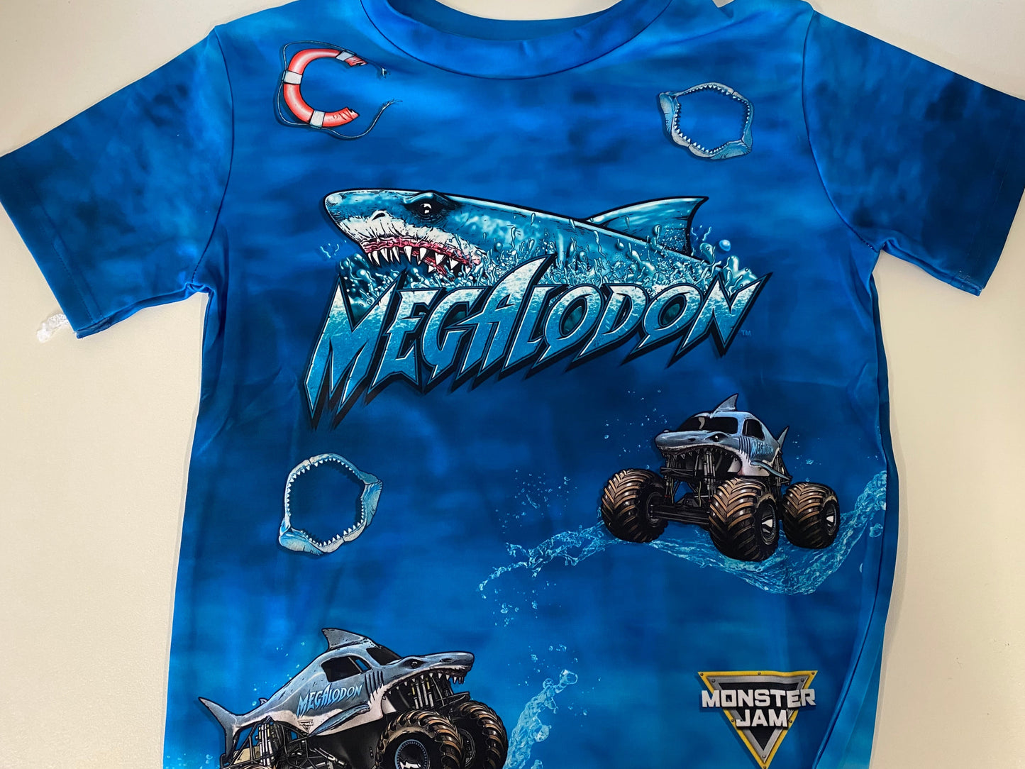 Megalodon ,T-Shirt (Blue, 100% Polyester)